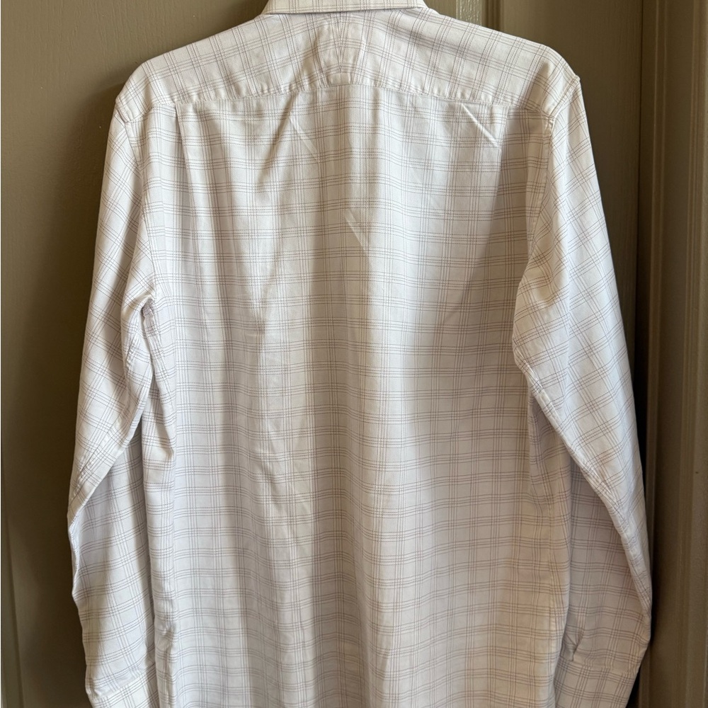 Men's Hermes White Checkered Shirt - Picture 7 of 11